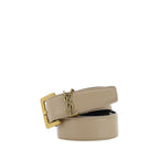 Brown Calf Leather Bos Taurus Regular Belt Saint Laurent