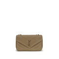 Beige Calf Leather Bos Taurus Shoulder Bag Saint Laurent