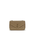 Beige Calf Leather Bos Taurus Shoulder Bag Saint Laurent