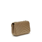 Beige Calf Leather Bos Taurus Shoulder Bag Saint Laurent
