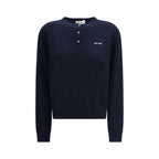Blue Cashmere Sweatshirt Miu Miu