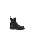Black Calf Leather Bos Taurus Ankle Boots Fendi