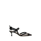 Black Nylon Platform Pumps Fendi