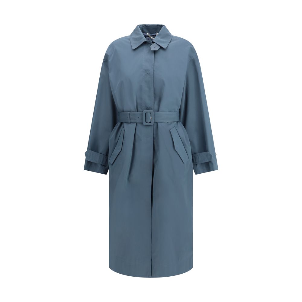 Blue Cotton Coat Fendi