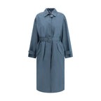 Blue Cotton Coat Fendi