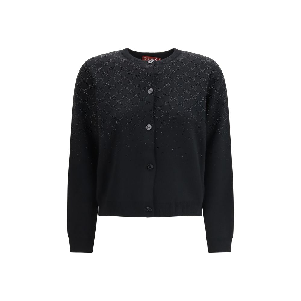 Black Wool Cardigan Gucci