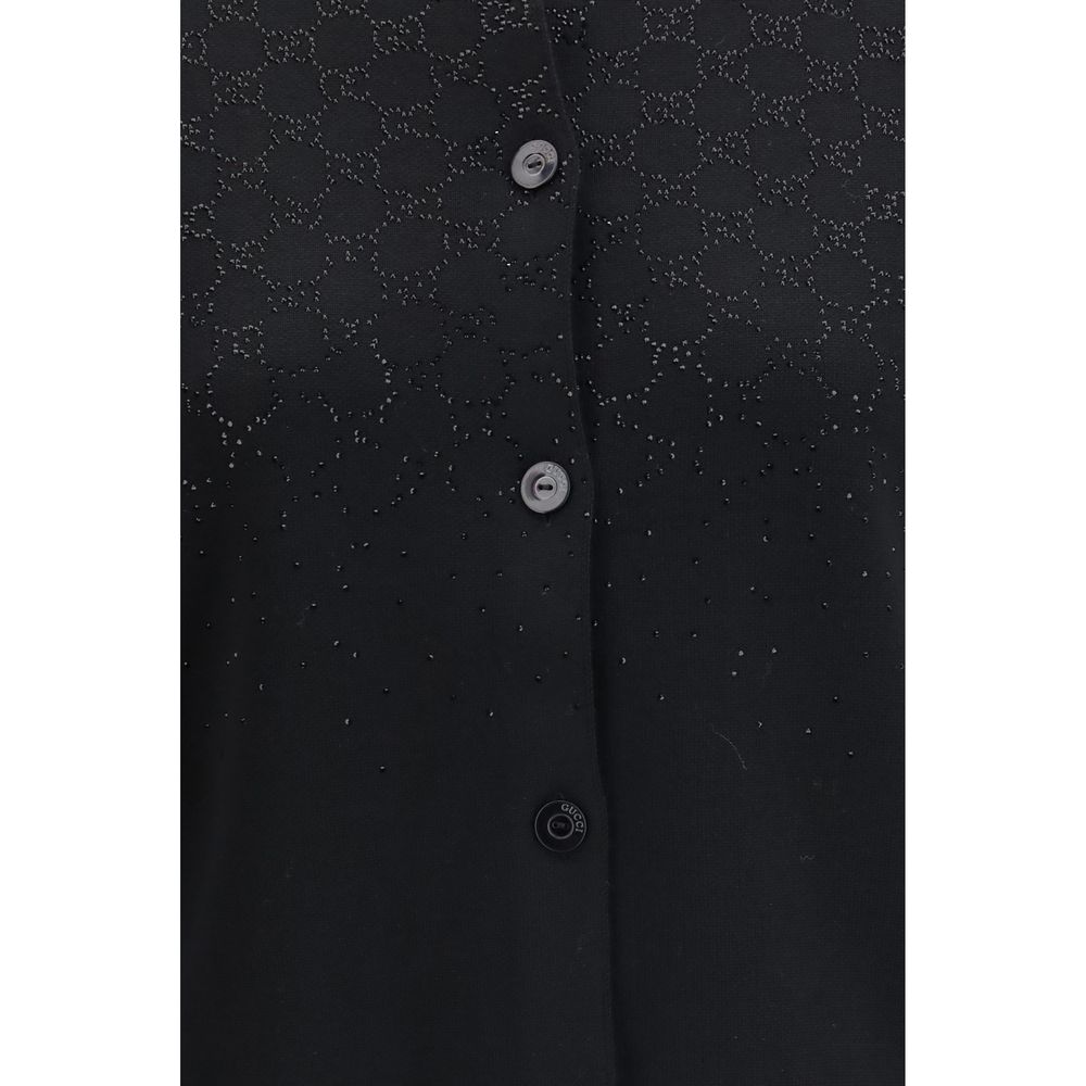 Black Wool Cardigan Gucci