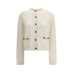 Beige Wool Cardigan Gucci