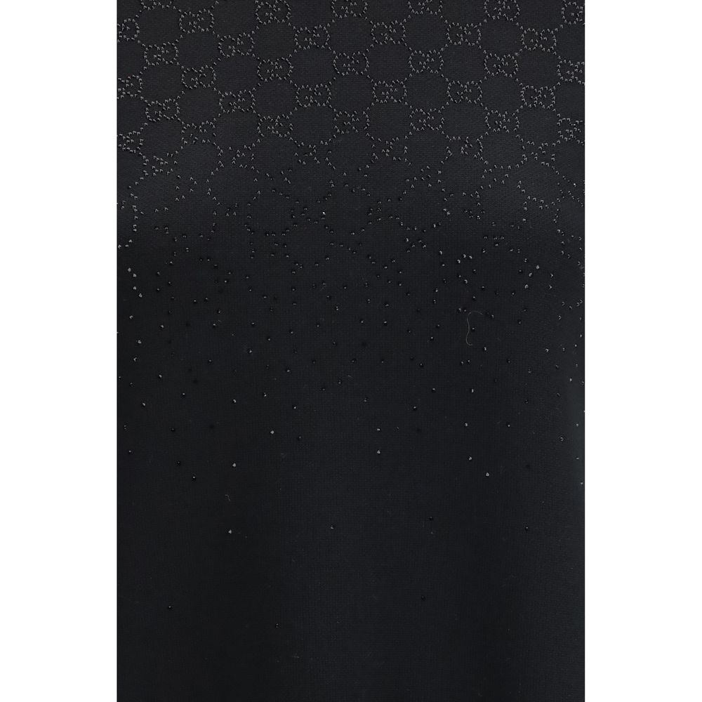 Black Wool Casual Dress Gucci