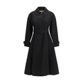 Black Cotton Trench Coat Burberry
