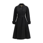Black Cotton Trench Coat Burberry