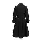 Black Cotton Trench Coat Burberry