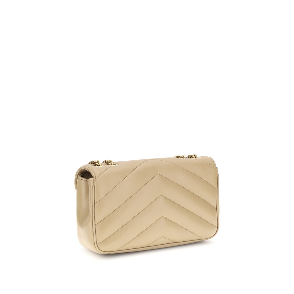 Beige Lamb Ovis Aries Aries Shoulder Bag Saint Laurent