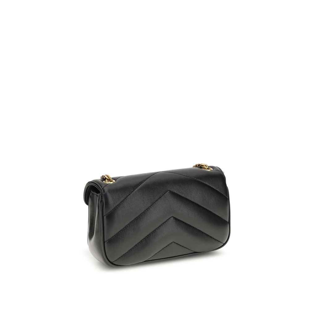 Black Lamb Ovis Aries Aries Shoulder Bag Saint Laurent