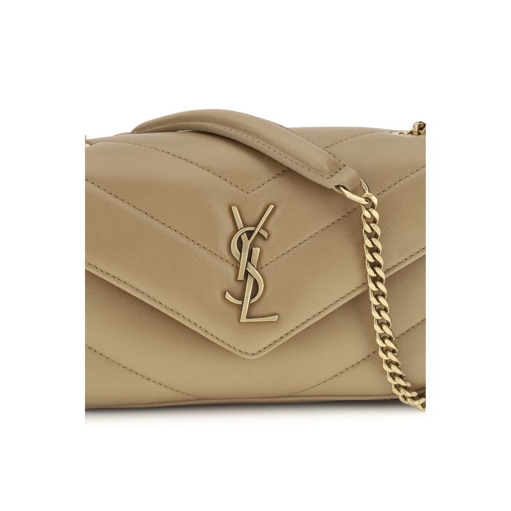 Beige Lamb Ovis Aries Aries Shoulder Bag Saint Laurent