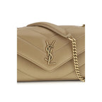 Beige Lamb Ovis Aries Aries Shoulder Bag Saint Laurent