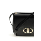 Black Calf Leather Bos Taurus Shoulder Bag Ferragamo