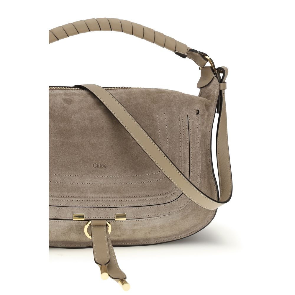 Beige Calf Leather Bos Taurus Shoulder Bag Chloé