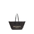 Black Raffia Shoulder Bag Balmain