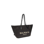 Black Raffia Shoulder Bag Balmain