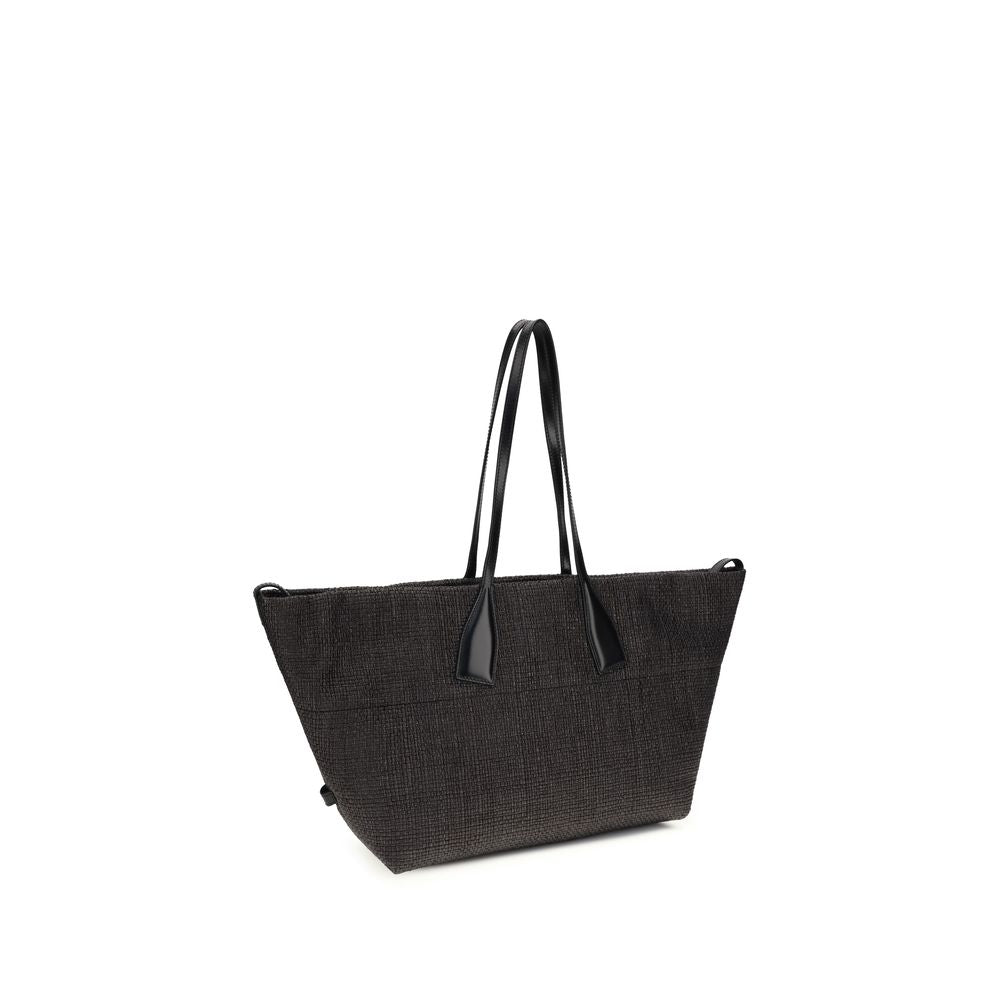 Black Raffia Shoulder Bag Balmain