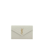 White Calf Leather Bos Taurus Shoulder Bag Saint Laurent