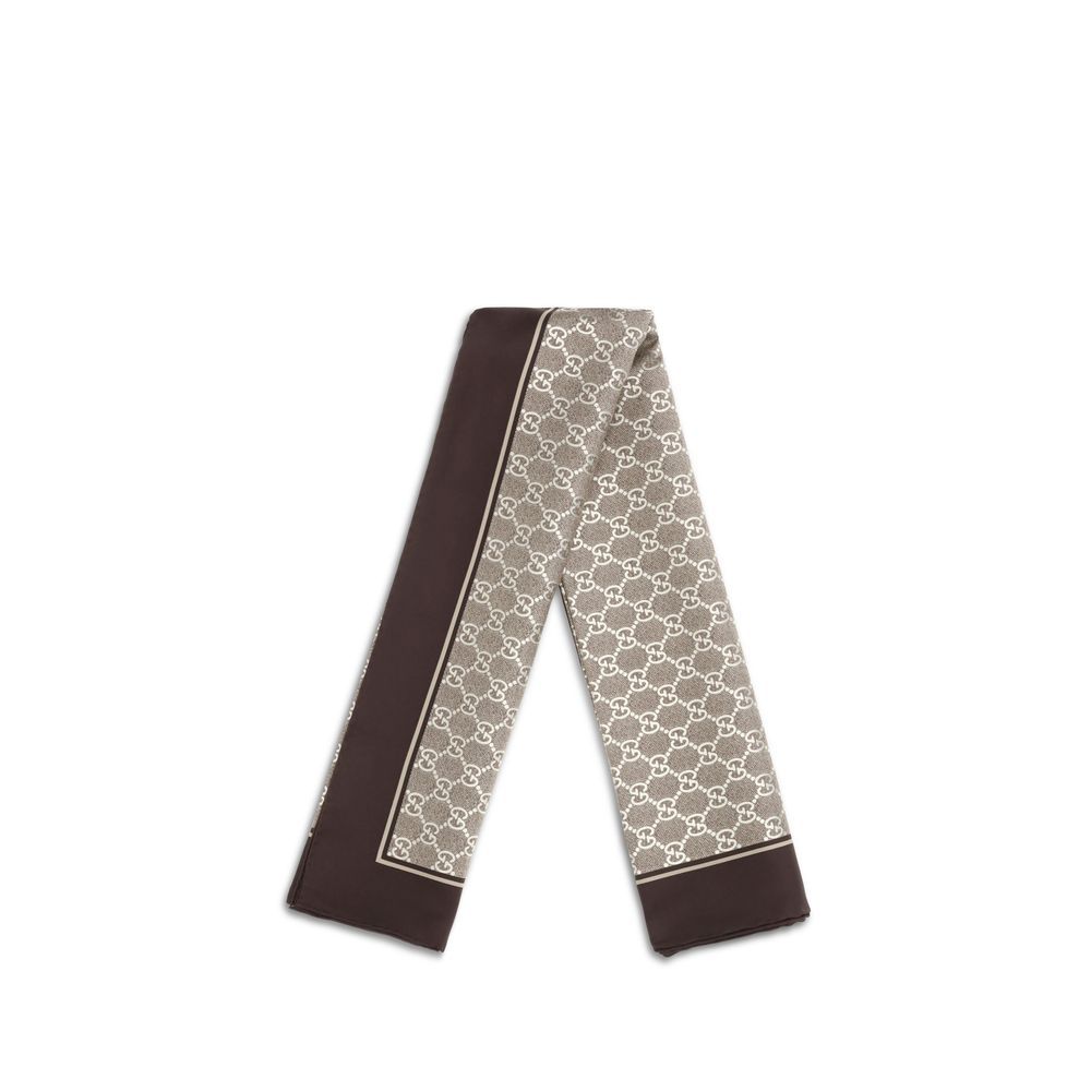 Beige Silk Scarf Gucci