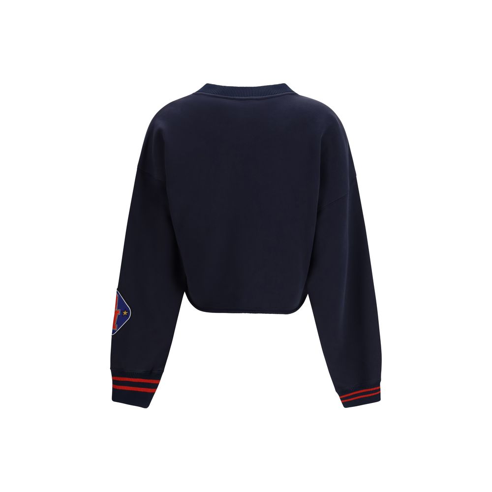 Blue Cotton Sweatshirt Off-White