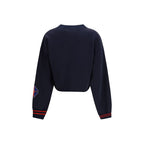 Blue Cotton Sweatshirt Off-White