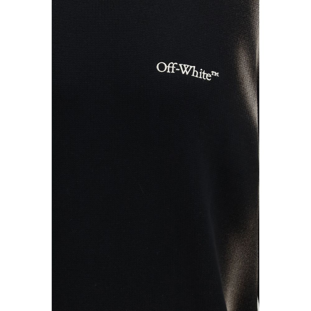 Black Cotton Sweatshirt Off-White