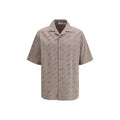 Beige Viscose Shortsleeve Shirt Off-White