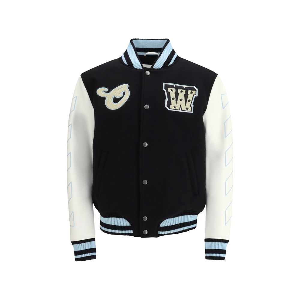 Black Wool Bomber Off-White