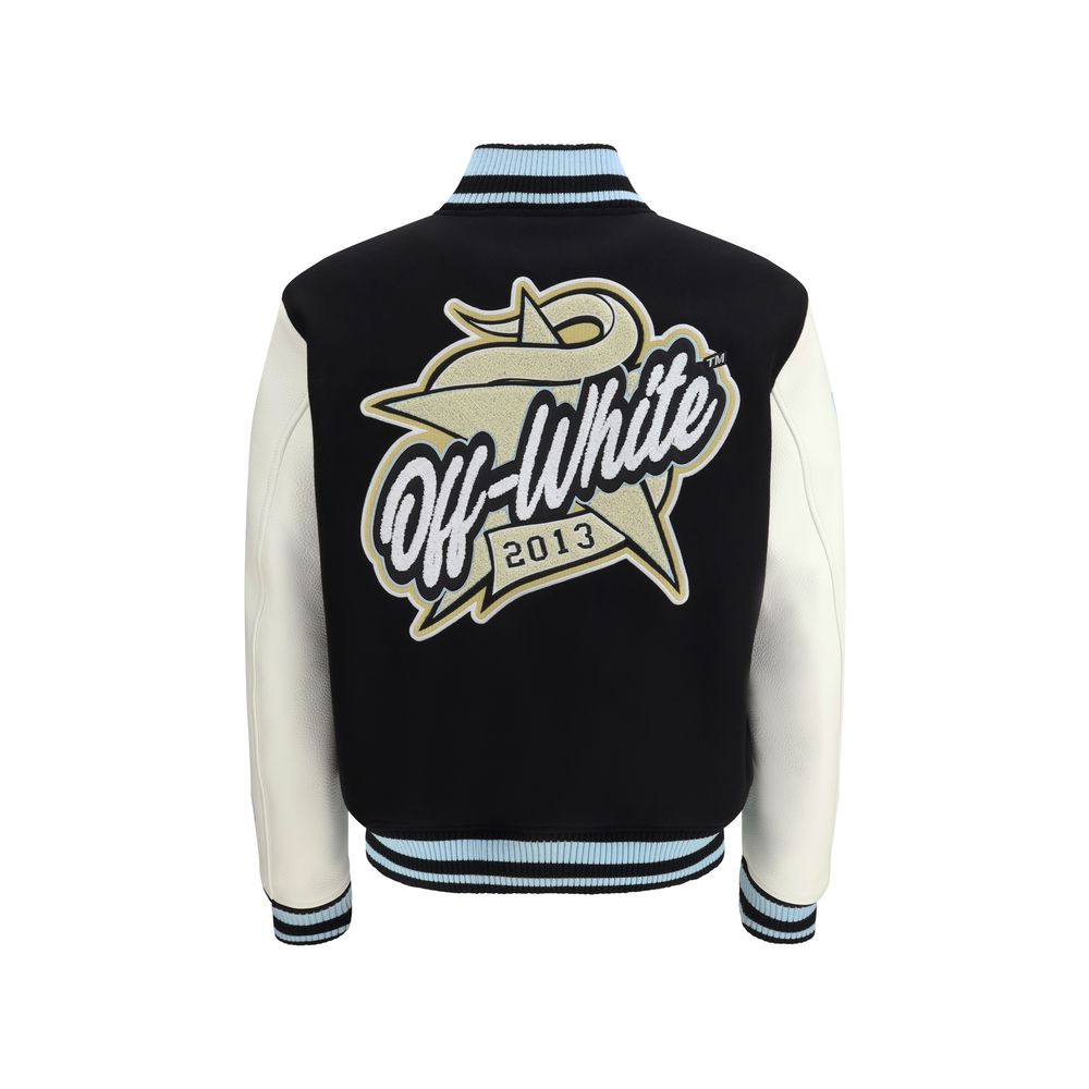 Black Wool Bomber Off-White