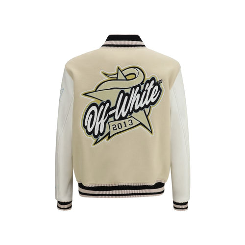 Beige Wool Bomber Off-White