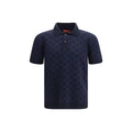 Blue Silk Polo Shirt Gucci