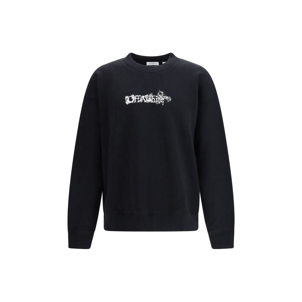 Black Cotton Sweatshirt Off-White