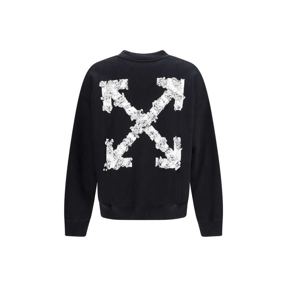 Black Cotton Sweatshirt Off-White