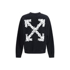 Black Cotton Sweatshirt Off-White