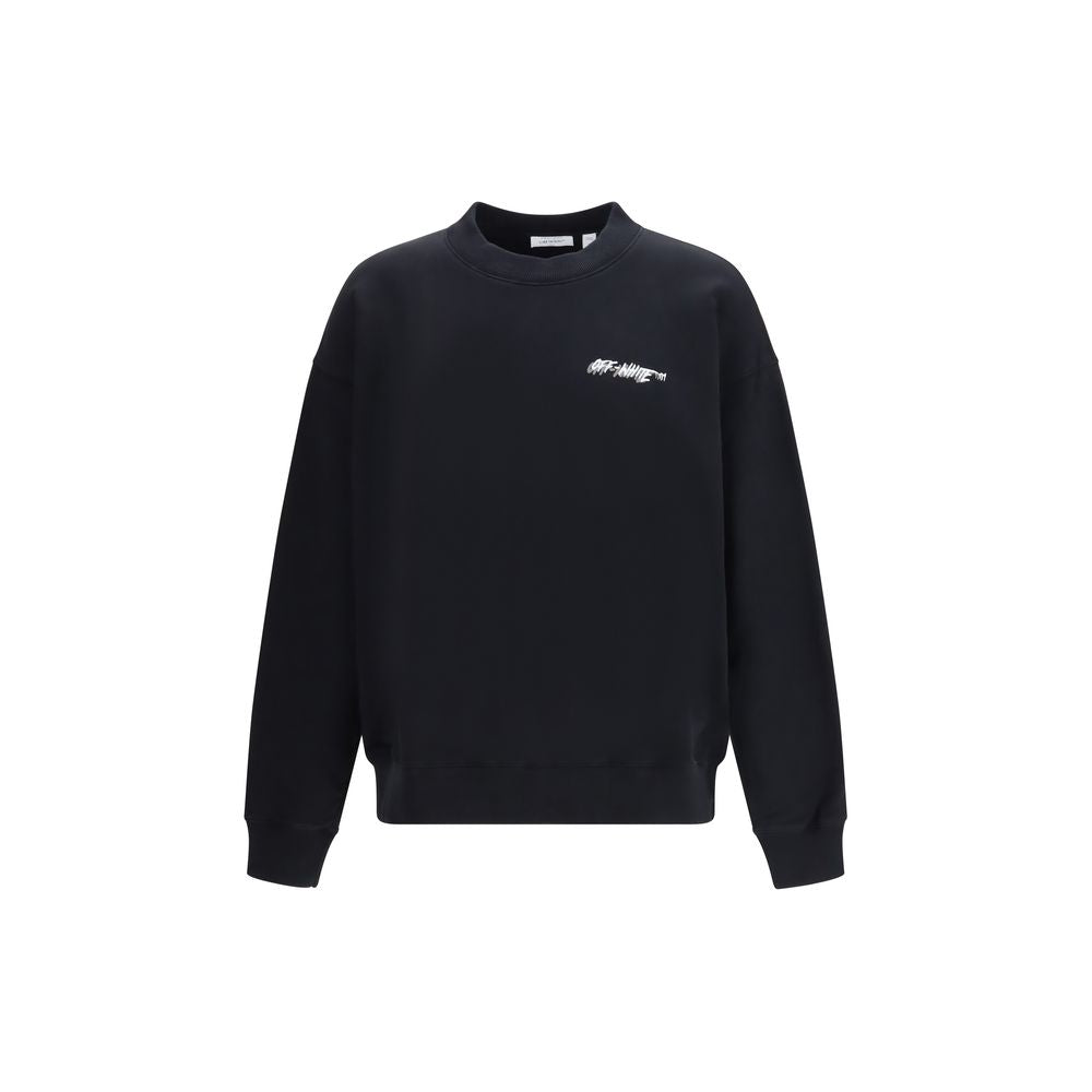 Black Cotton Sweatshirt Off-White