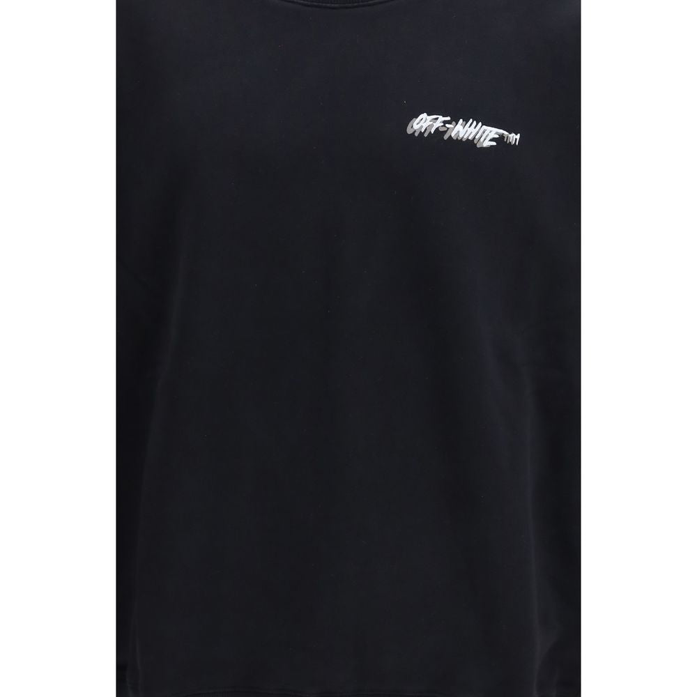 Black Cotton Sweatshirt Off-White