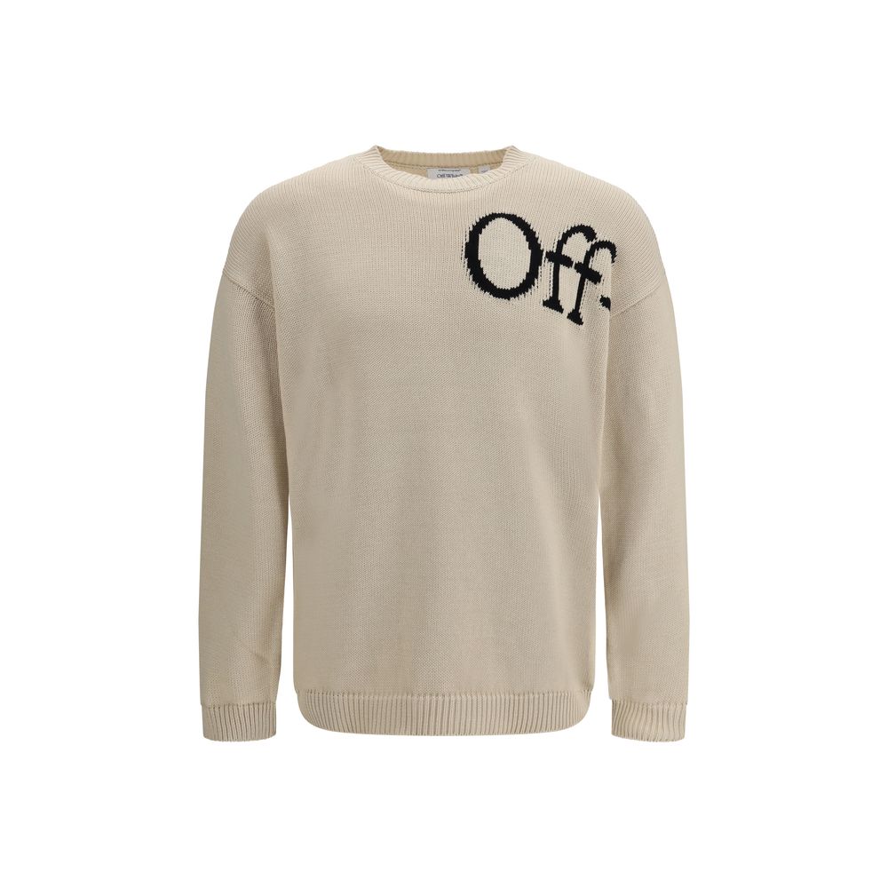 Beige Cotton Sweatshirt Off-White