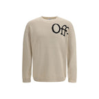 Beige Cotton Sweatshirt Off-White