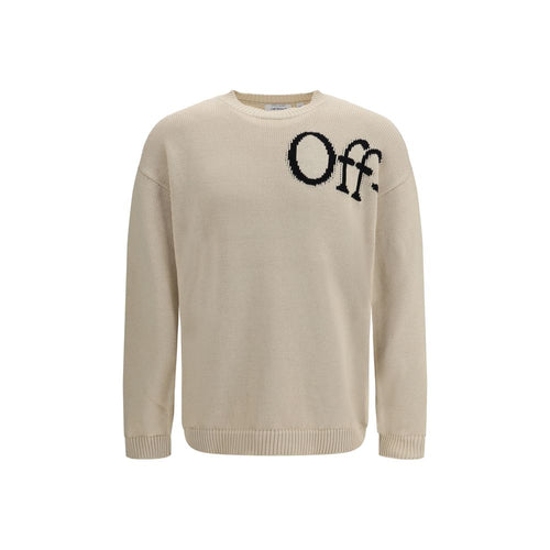 Beige Cotton Sweatshirt Off-White