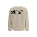 Beige Cotton Sweatshirt Off-White