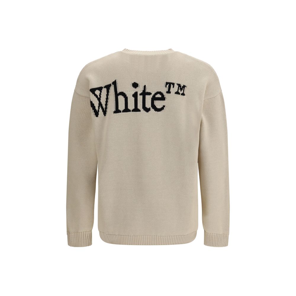 Beige Cotton Sweatshirt Off-White