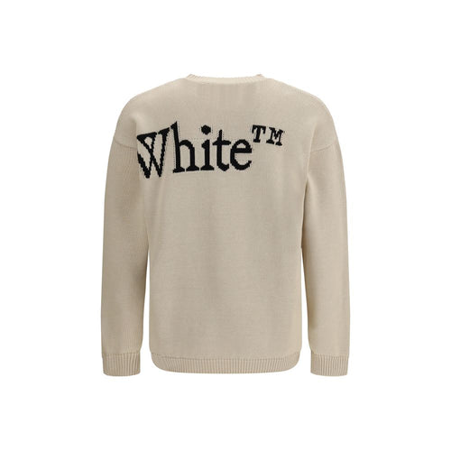 Beige Cotton Sweatshirt Off-White