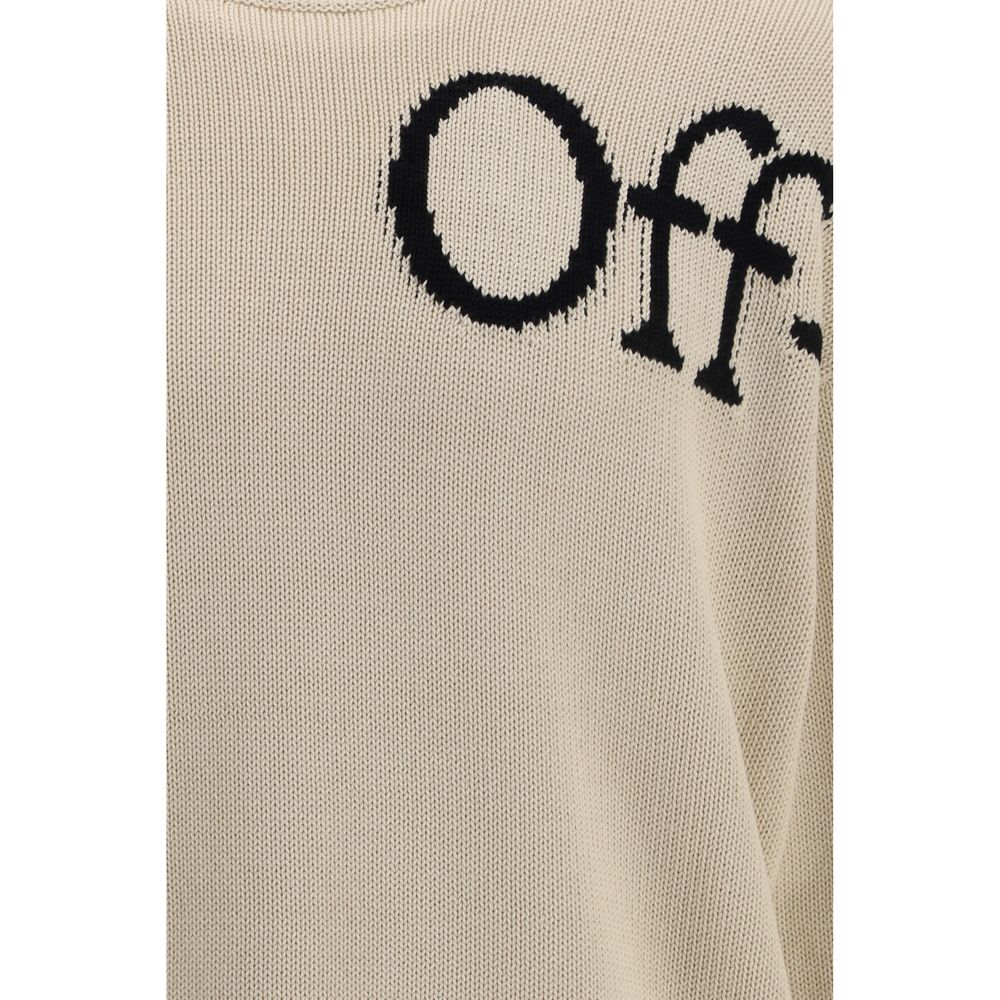 Beige Cotton Sweatshirt Off-White
