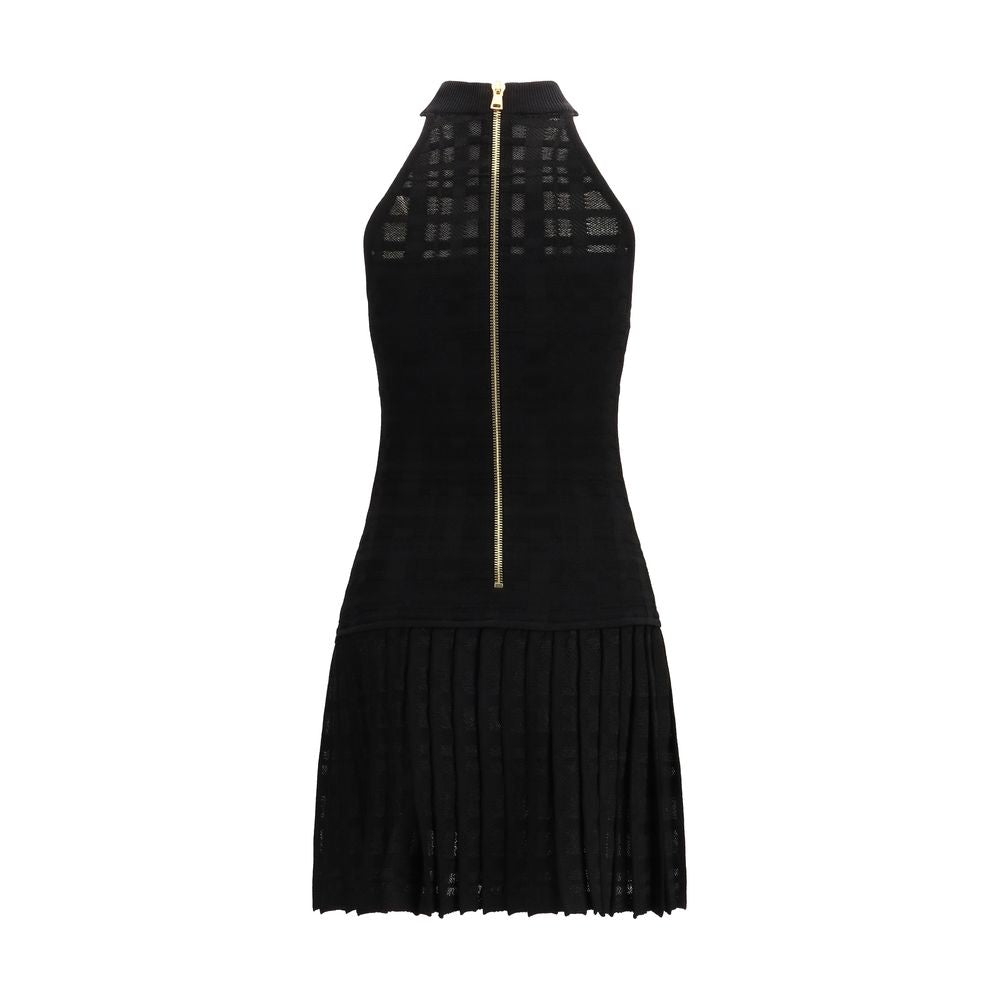 Black Viscose Cocktail Dress Balmain