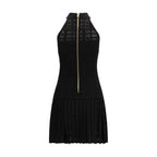 Black Viscose Cocktail Dress Balmain