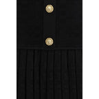 Black Viscose Cocktail Dress Balmain
